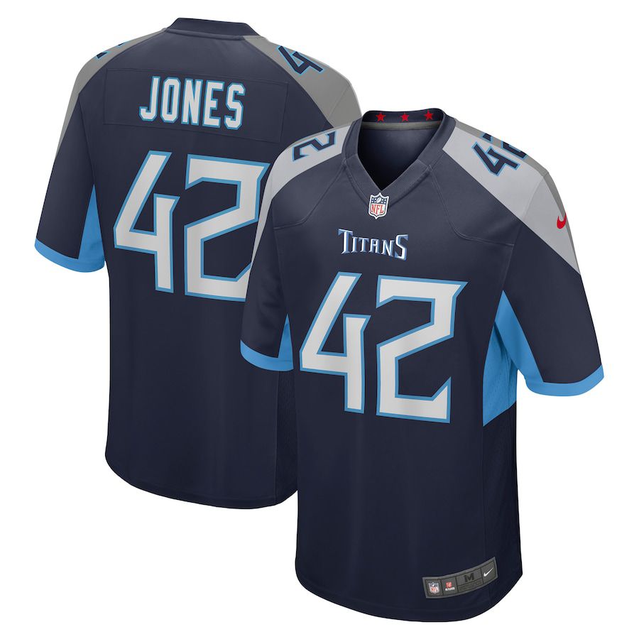 Men Tennessee Titans #42 Joe Jones Nike Navy Game NFL Jersey->tennessee titans->NFL Jersey
